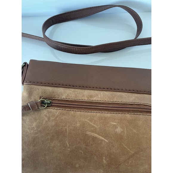 The Sak Sanibel Leather Crossbody Bag Brown Adjustable Strap Purse - Picture 5 of 15